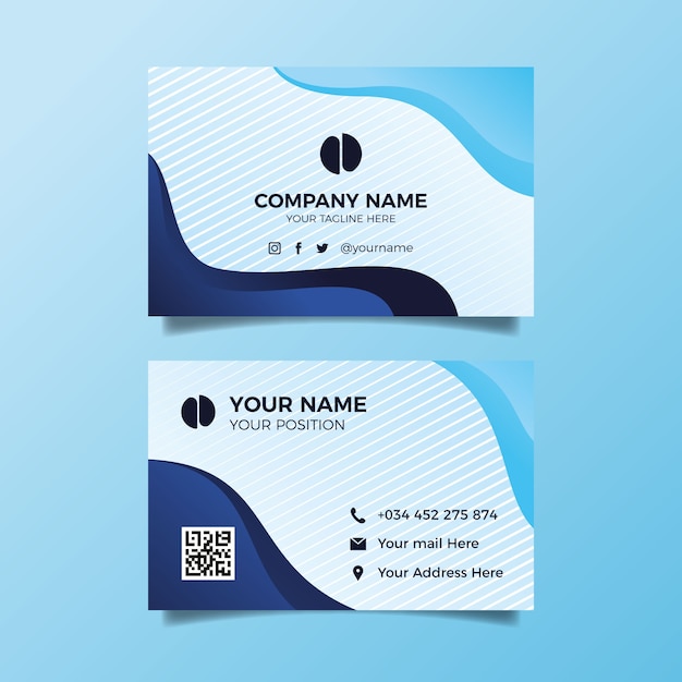 Free vector abstract template collection business card