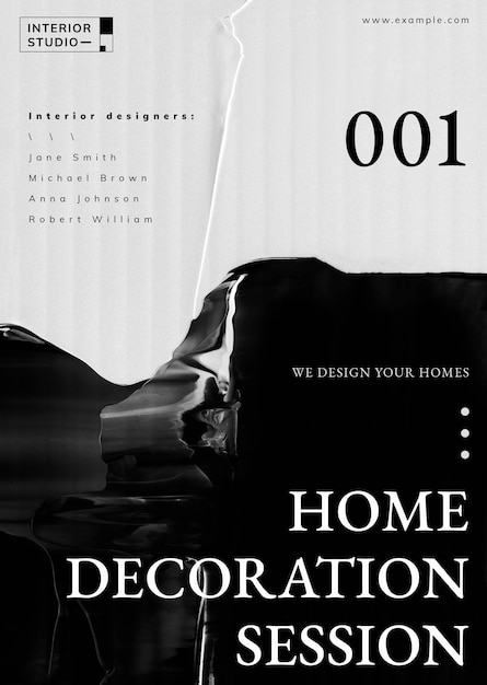 Free vector abstract template vector, interior design ad for poster