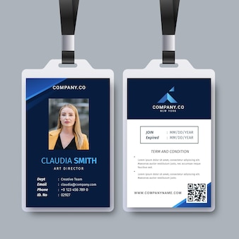Abstract template with photo for id cards