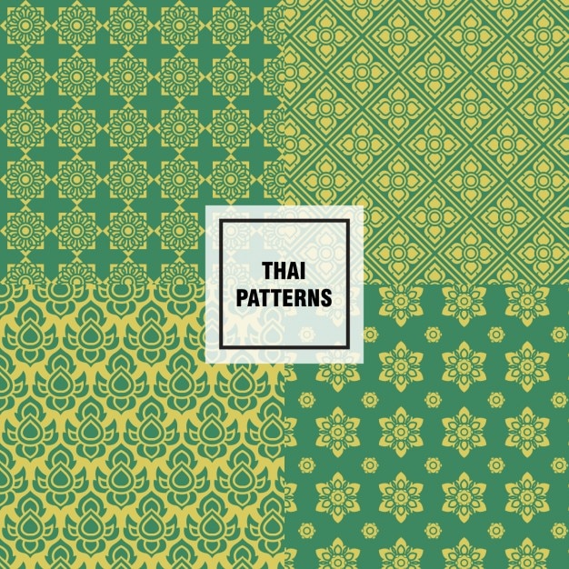 Free vector abstract thai patterns design