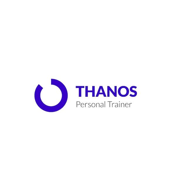 Abstract thanos personal trainer logo