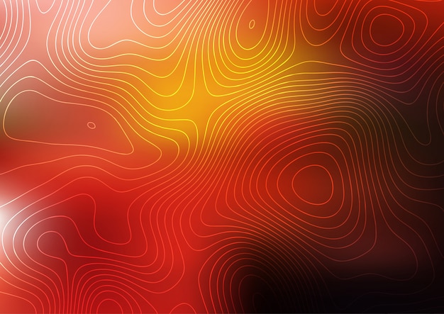 Free vector abstract topography map design with heat map overlay