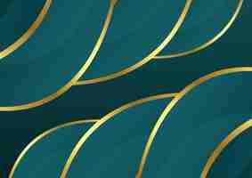 Free vector abstract tosca and golden luxury background