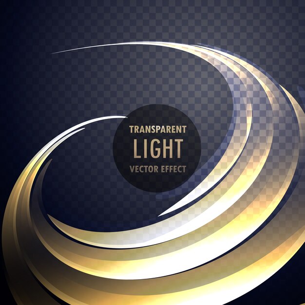 Abstract transparent swirl light effect