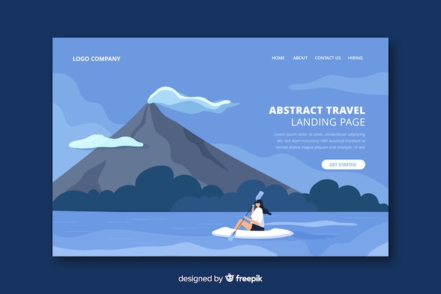 Abstract travel landing page