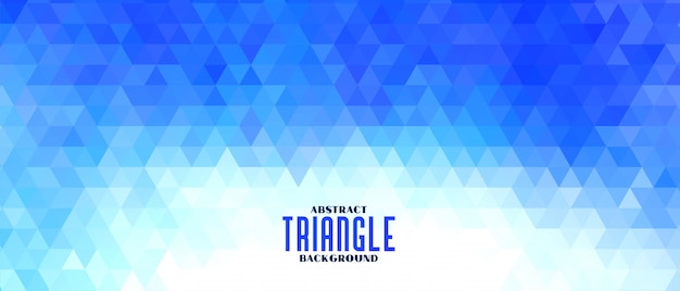 Free vector abstract triangle blue pattern shape banner