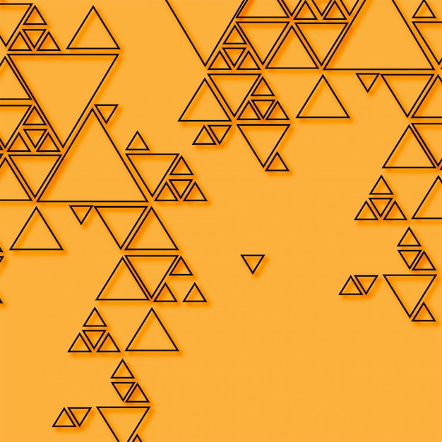Free vector abstract triangle on orange background