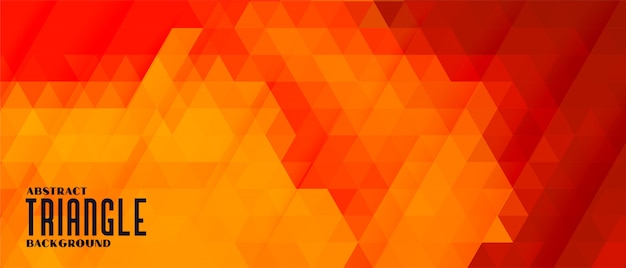 Abstract triangle pattern background in warm colors