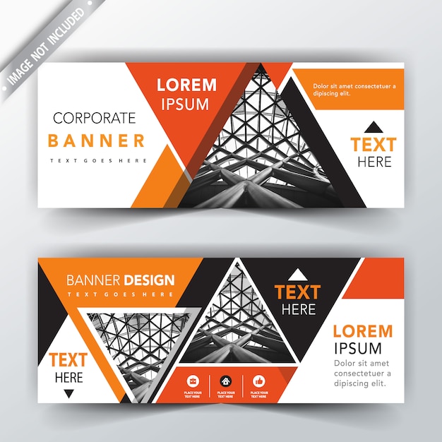 Free vector abstract triangular banner card