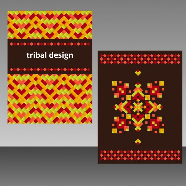 Free vector abstract tribal design card