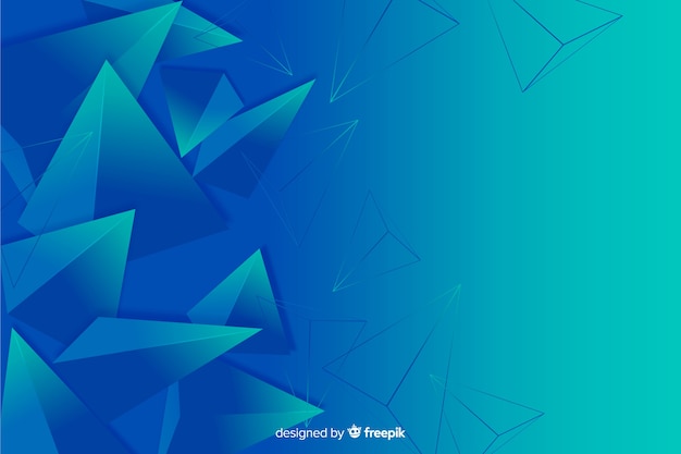 Free vector abstract tridimensional geometric shape background