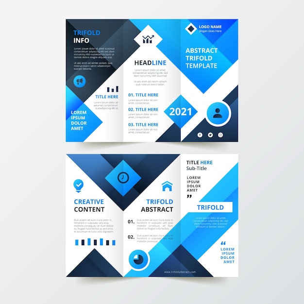 Abstract trifold brochure concept