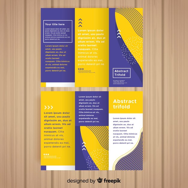 Abstract trifold brochure template