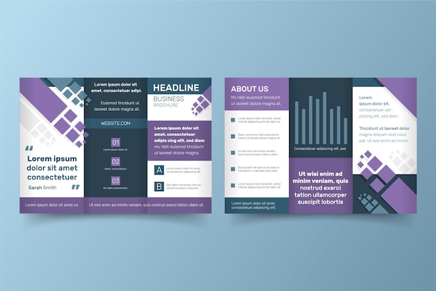 Abstract trifold brochure template