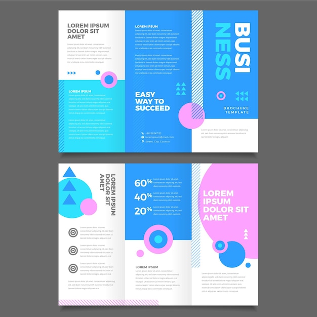 Free vector abstract trifold brochure template