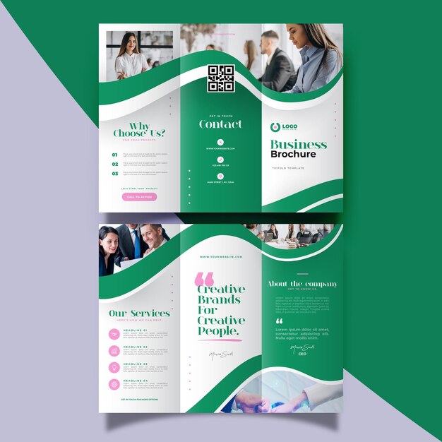 Abstract trifold brochure template