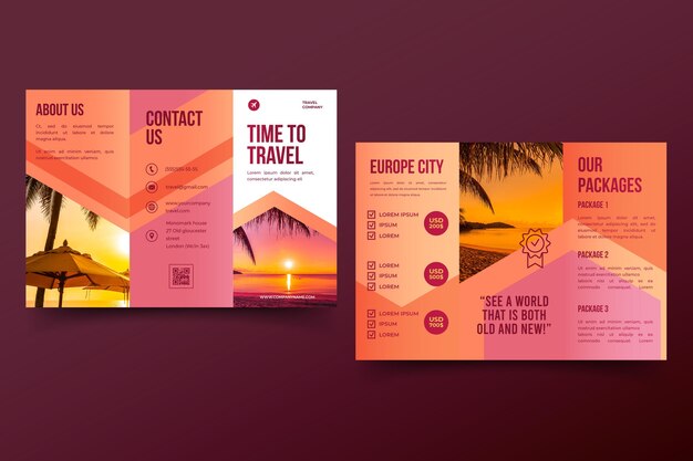 Abstract trifold brochure template