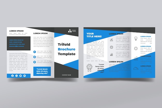 Abstract trifold brochure template