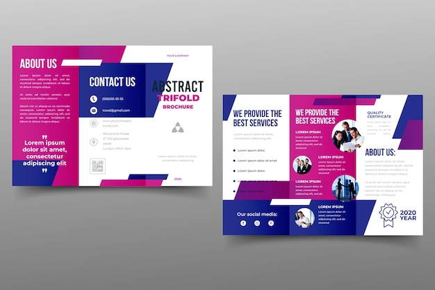 Abstract trifold brochure template