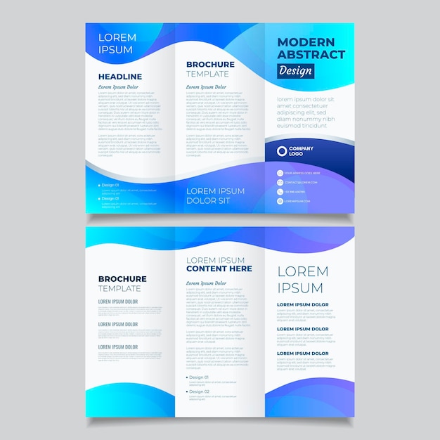 Free vector abstract trifold brochure template