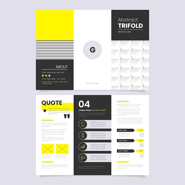 Abstract trifold brochure template