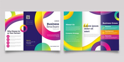Free vector abstract trifold brochure template