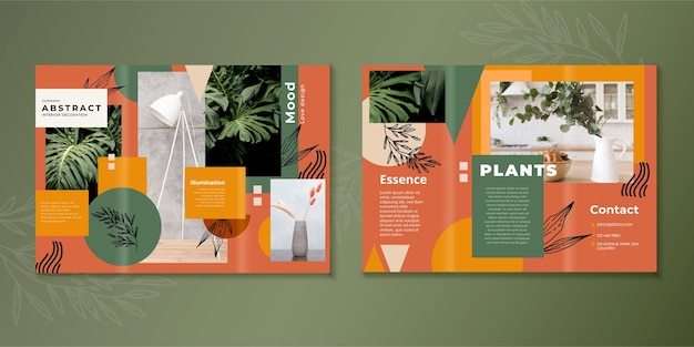 Abstract trifold brochure template