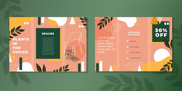 Free vector abstract trifold brochure template