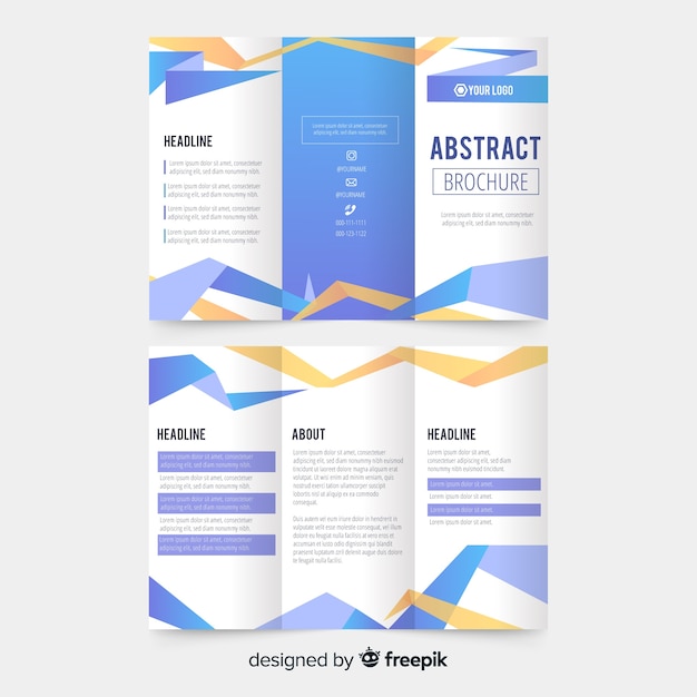 Abstract trifold flyer template