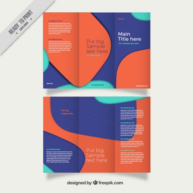 Abstract trifold template