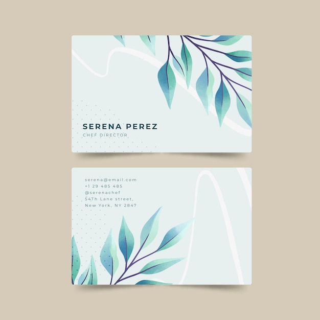 Free vector abstract tropical cards concept