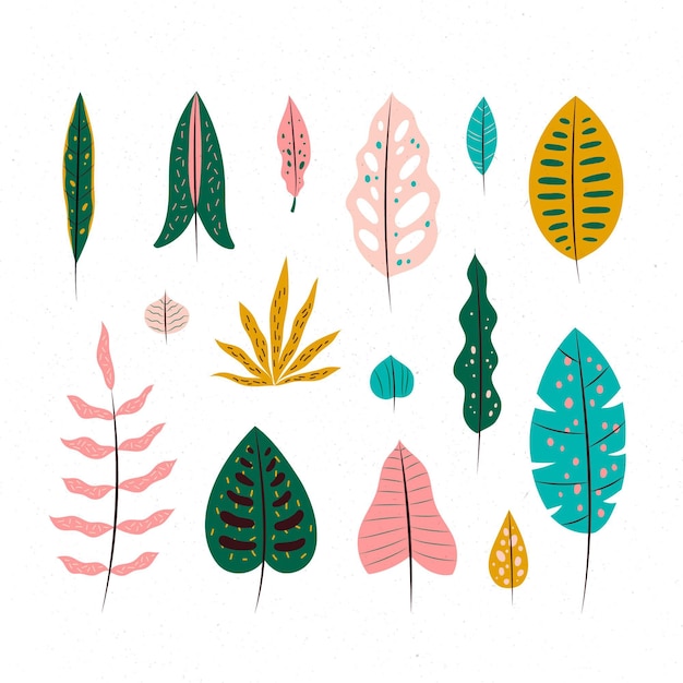 Free Vector abstract tropical leaves