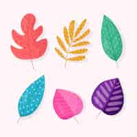 Free vector abstract tropical leaves