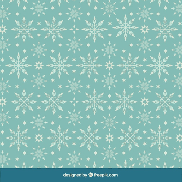 Free vector abstract turquoise snowflakes pattern