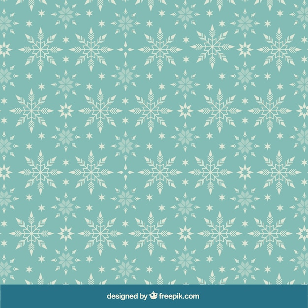 Abstract turquoise snowflakes pattern