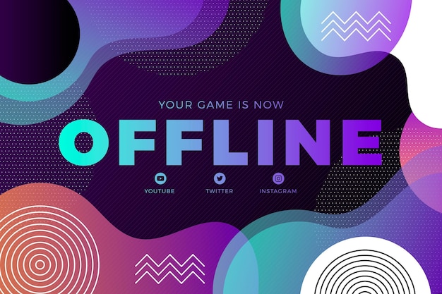 Free vector abstract twitch offline banner