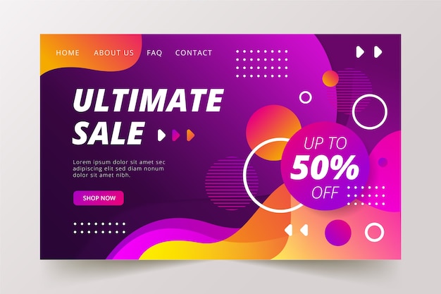 Abstract ultimate sale landing page