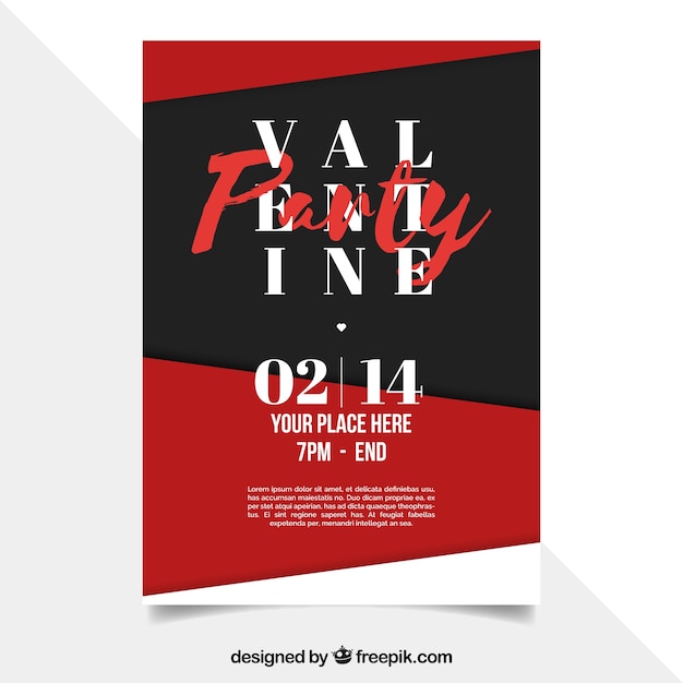 Abstract valentine cover template