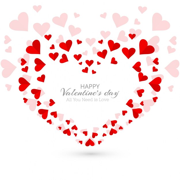 Abstract valentine's day hearts decorative background