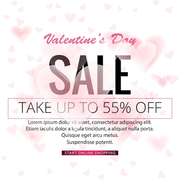 Abstract valentine's day sale background