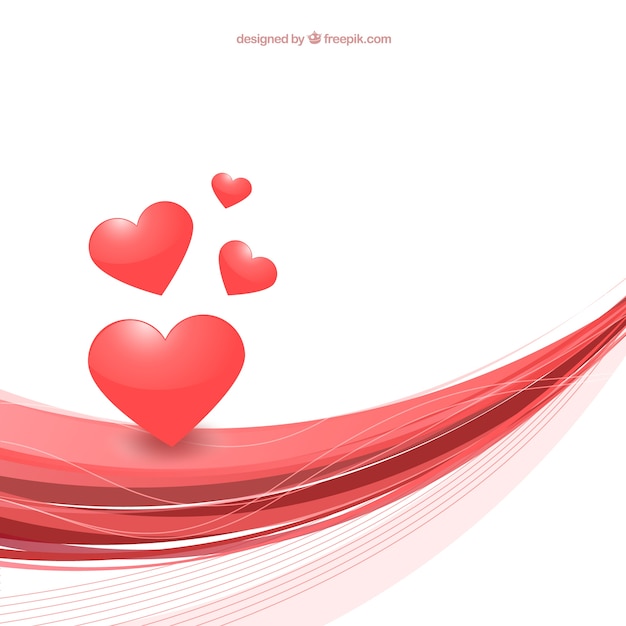 Abstract valentines day background with hearts