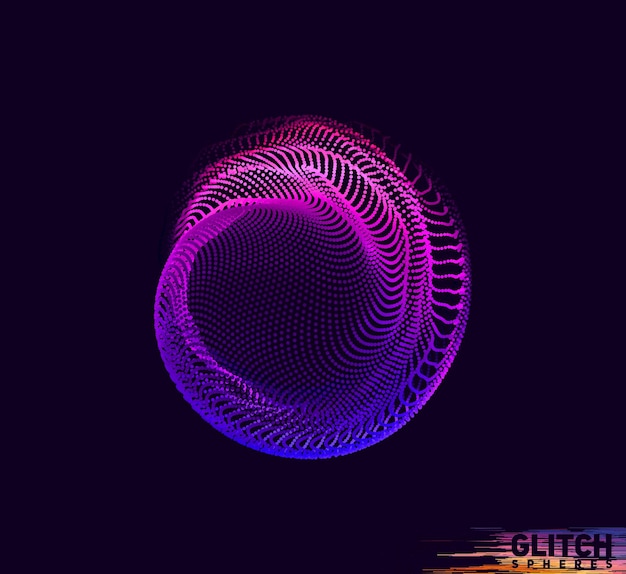 Abstract vector colorful mesh on dark background