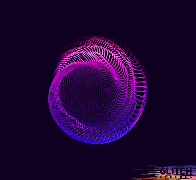 Abstract vector colorful mesh on dark background