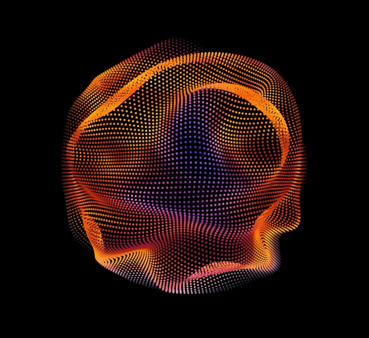 Free Vector abstract vector colorful mesh on dark background