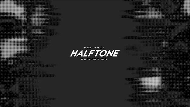 Abstract vector torn monochrome halftone background