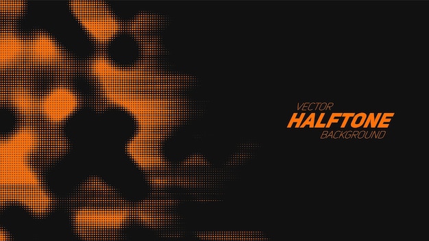 Free vector abstract vector torn orange halftone background. scrathed dotted texture element.
