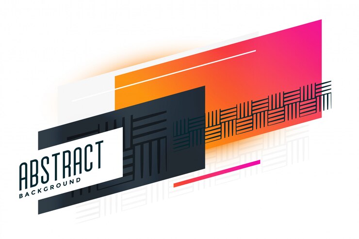 Free Vector abstract vibrant geometric banner with pattern elements