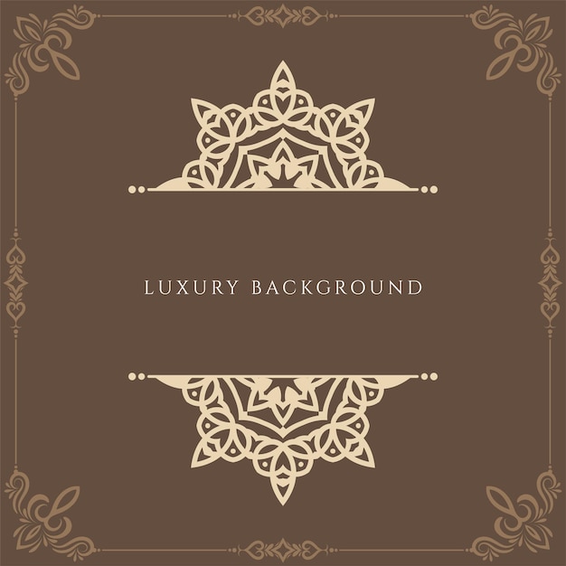 Free vector abstract vintage luxury decorative brown background
