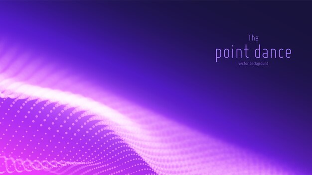 Abstract violet particle wave background