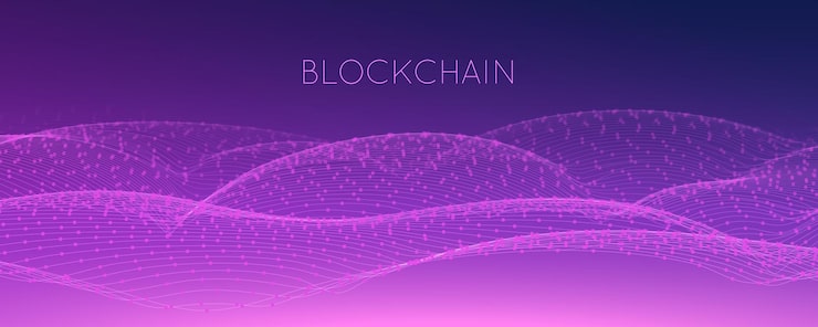 Free Vector abstract violet particle wave, points array, shallow depth of field. futuristic illustration. technology digital splash or explosion of data points